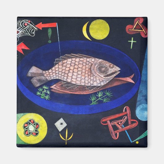 ポールのまわりに・クレー マグネット (正面)