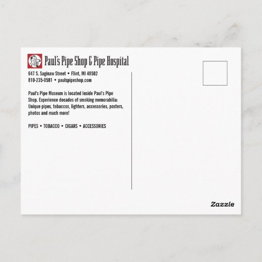 ポールのパイプミュージアムポストカード ポストカード (裏面)