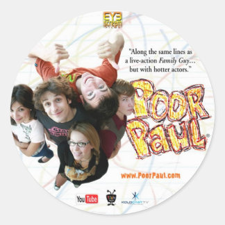 ポールの悪いステッカー ラウンドシール