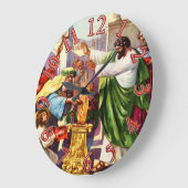 ポールは、レストラ時計で足の不自由な男を治す ラージ壁時計 (傾斜)