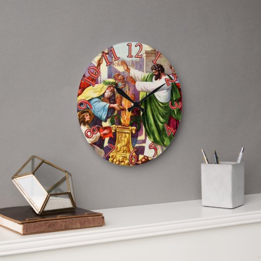 ポールは、レストラ時計で足の不自由な男を治す ラージ壁時計 (オフィス)