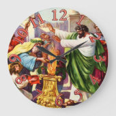 ポールは、レストラ時計で足の不自由な男を治す ラージ壁時計 (正面)