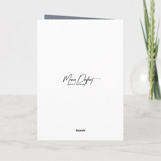 ポールをなめるアイリッシュセッター凍ってい犬 シーズンカード (裏面)