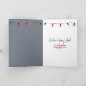 ポールをなめるアイリッシュセッター凍ってい犬 シーズンカード (内部)