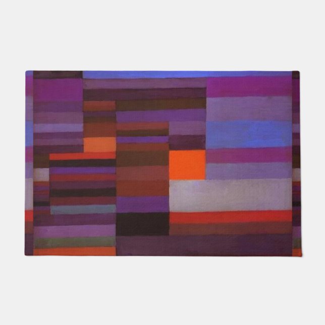 ポールクレファイアーインザ夕べ抽象芸術ファインアート ドアマット (正面)