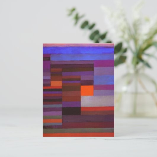 ポールクレファイアーインザ夕べ抽象芸術ファインアート ポストカード (スタンド正面)