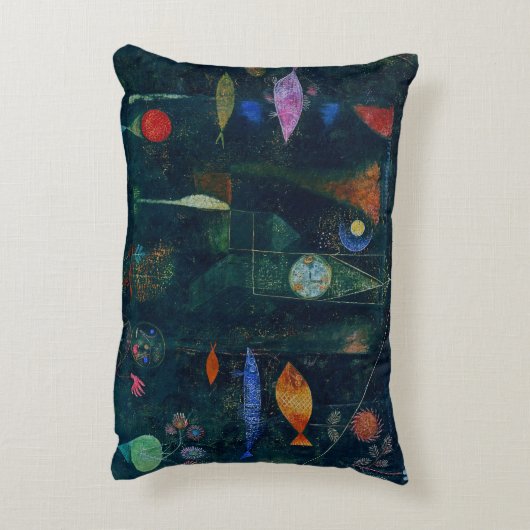 ポールクレフィッシュ魔法抽象芸術絵画のグラフィックアート アクセントクッション (裏面(縦))