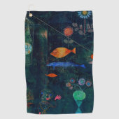 ポールクレフィッシュ魔法抽象芸術絵画のグラフィックアート ゴルフタオル (正面)