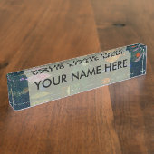 ポールクレフィッシュ魔法抽象芸術絵画のグラフィックアート デスクネームプレート (側面)