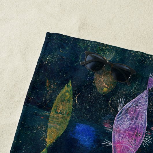 ポールクレフィッシュ魔法抽象芸術絵画のグラフィックアート ビーチタオル (インサイチュ)