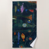 ポールクレフィッシュ魔法抽象芸術絵画のグラフィックアート ビーチタオル (正面)