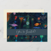 ポールクレフィッシュ魔法抽象芸術絵画のグラフィックアート 招待状 (正面/裏面)