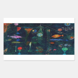 ポールクレフィッシュ魔法抽象芸術絵画のグラフィックアート 長方形シール