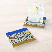 ポールクレリッチハーバー抽象芸術表現主義 ガラスコースター (アングル)