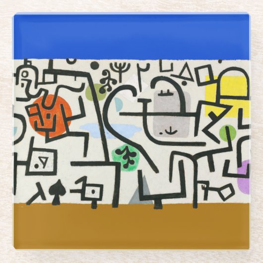 ポールクレリッチハーバー抽象芸術表現主義 ガラスコースター (正面)