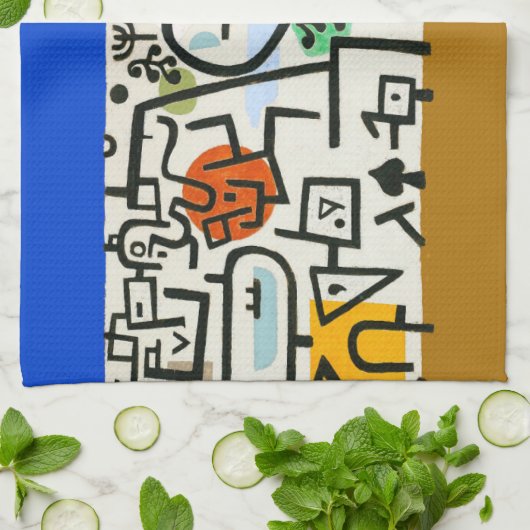 ポールクレリッチハーバー抽象芸術表現主義 キッチンタオル (折り畳み)