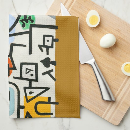ポールクレリッチハーバー抽象芸術表現主義 キッチンタオル (四つ折り)