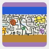 ポールクレリッチハーバー抽象芸術表現主義 スクエアシール (正面)