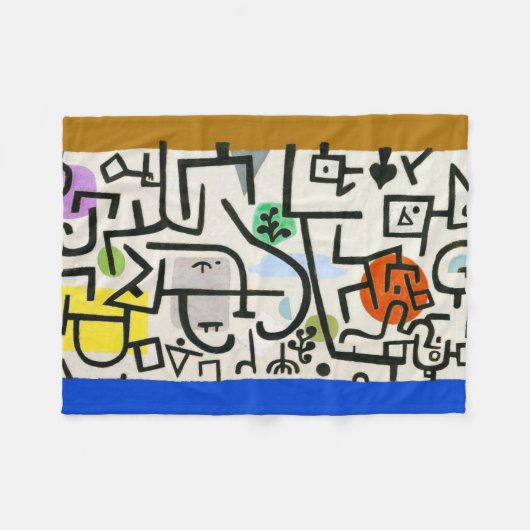 ポールクレリッチハーバー抽象芸術表現主義 フリースブランケット (正面(横))