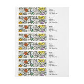 ポールクレリッチハーバー抽象芸術表現主義 ラップアラウンド宛名ラベル (シート)