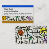 ポールクレリッチハーバー抽象芸術表現主義 名刺 (正面/裏面)