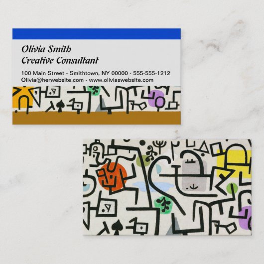 ポールクレリッチハーバー抽象芸術表現主義 名刺 (正面/裏面)