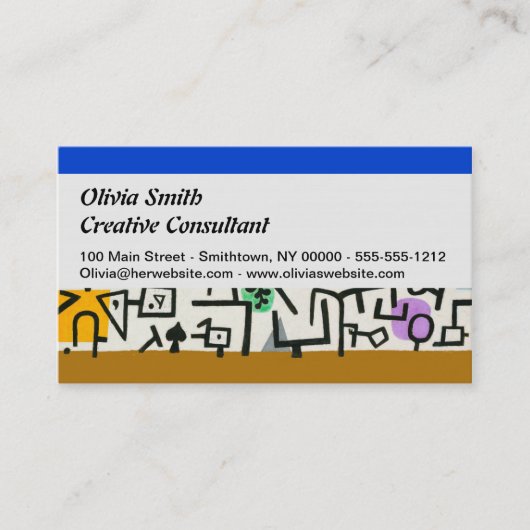 ポールクレリッチハーバー抽象芸術表現主義 名刺 (正面)