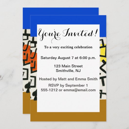 ポールクレリッチハーバー抽象芸術表現主義 招待状 (正面/裏面)