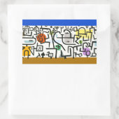 ポールクレリッチハーバー抽象芸術表現主義 長方形シール (バッグ)