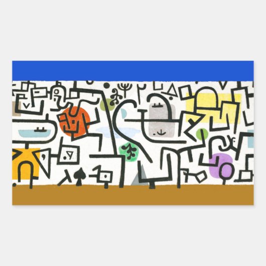 ポールクレリッチハーバー抽象芸術表現主義 長方形シール (正面)