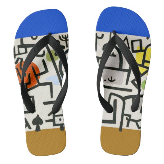 ポールクレリッチポートハーバー抽象芸術旅行 ビーチサンダル (フットベッド)