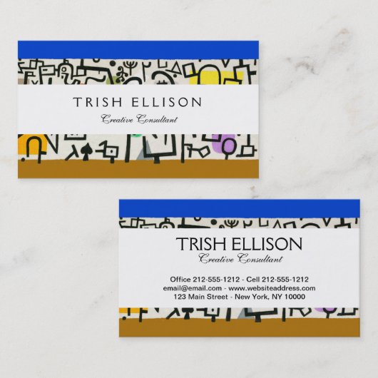 ポールクレリッチポートハーバー抽象芸術旅行 名刺 (正面/裏面)