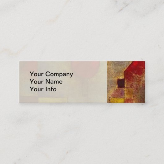 ポールクレレッドバルーン抽象芸術アーカラフルト スキニー名刺 (正面)