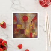 ポールクレレッドバルーン抽象芸術アーカラフルト スタンダードカクテルナプキン (インサイチュ)