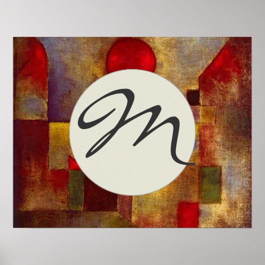 ポールクレレッドバルーン抽象芸術アーカラフルト ポスター (正面)