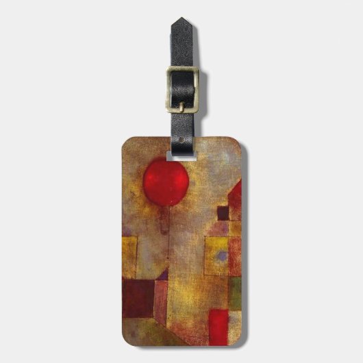 ポールクレレッドバルーン抽象芸術アーカラフルト ラゲッジタグ (正面縦)