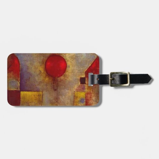 ポールクレレッドバルーン抽象芸術アーカラフルト ラゲッジタグ (正面横)