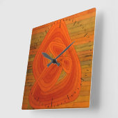 ポールクレロンリーフラワータイムピース スクエア壁時計 (傾斜)