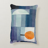 ポールクレー抽象芸術ツリーブルー絵画ズ アクセントクッション (裏面(縦))