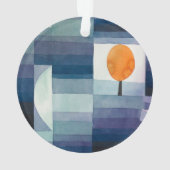 ポールクレー抽象芸術ツリーブルー絵画ズ オーナメント (裏面)