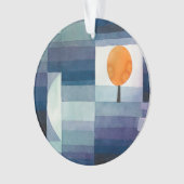 ポールクレー抽象芸術ツリーブルー絵画ズ オーナメント (正面)