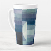 ポールクレー抽象芸術ツリーブルー絵画ズ カフェラテマグ (左アングル)
