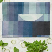 ポールクレー抽象芸術ツリーブルー絵画ズ キッチンタオル (折り畳み)