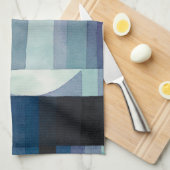 ポールクレー抽象芸術ツリーブルー絵画ズ キッチンタオル (四つ折り)