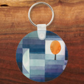 ポールクレー抽象芸術ツリーブルー絵画ズ キーホルダー (正面)