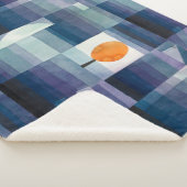 ポールクレー抽象芸術ツリーブルー絵画ズ シェルパブランケット (3/4)