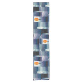 ポールクレー抽象芸術ツリーブルー絵画ズ ショートテーブルランナー (正面)