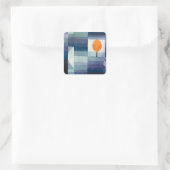 ポールクレー抽象芸術ツリーブルー絵画ズ スクエアシール (バッグ)