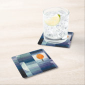 ポールクレー抽象芸術ツリーブルー絵画ズ スクエアペーパーコースター (インサイチュ)