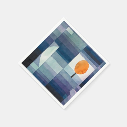 ポールクレー抽象芸術ツリーブルー絵画ズ スタンダードカクテルナプキン (角)